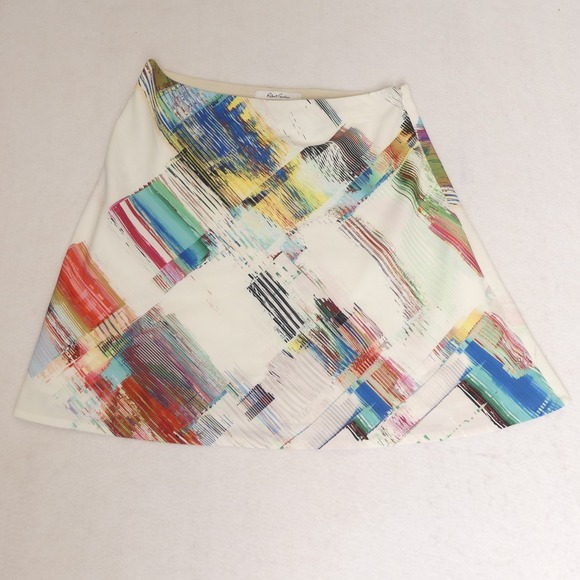 Robert Graham Dresses & Skirts - Robert Graham Skirt Womens 6 Multicolor Abstract Print A-Line Lined Artsy Modern